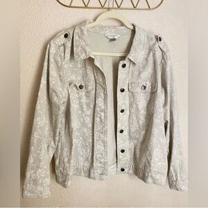 Christopher & Banks Floral Denim Jacket